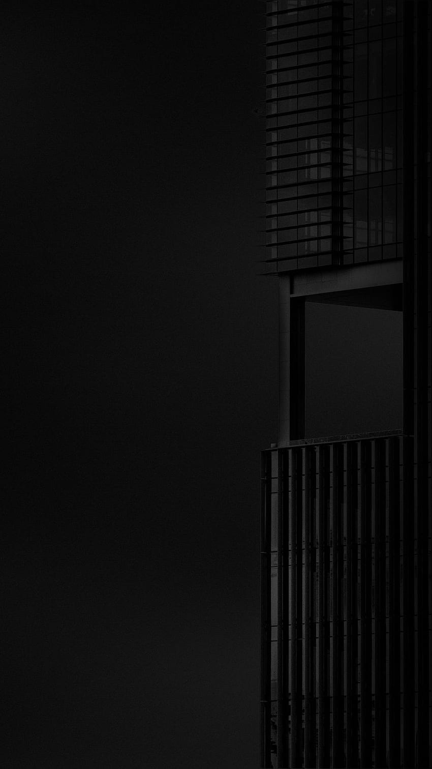 edificio, minimalismo, bw, nero, scuro, Dark Architecture Sfondo del telefono HD