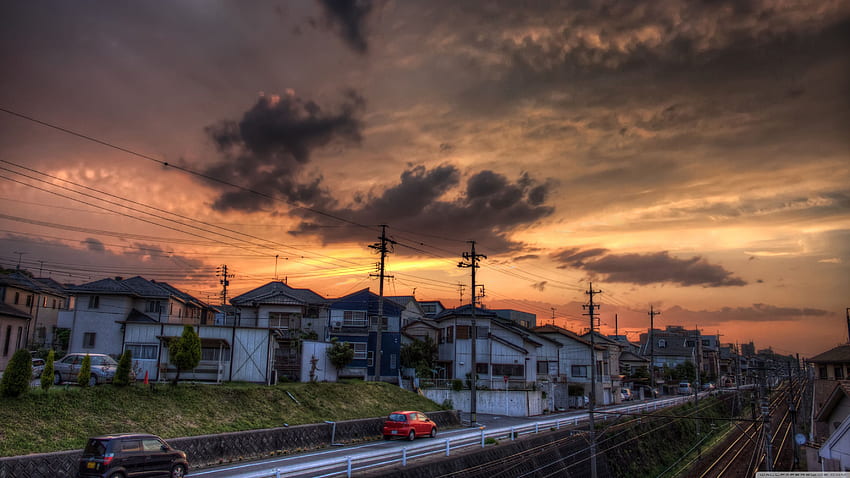Sunset, Okazaki, Aichi Prefecture, Japan ❤ HD wallpaper