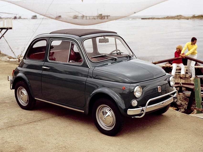 1968 Fiat 500, classic, car, fiat, mini, small, 500, old, antique, 68, 1968, vintage HD wallpaper