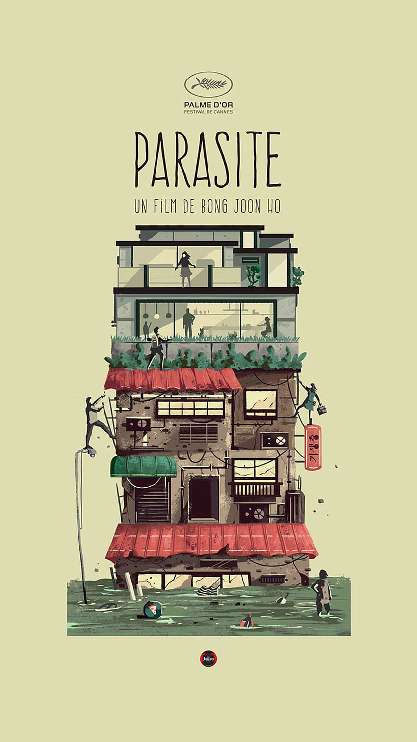 Art Film Poster Parasite, minimalistische Filmplakate HD-Handy-Hintergrundbild