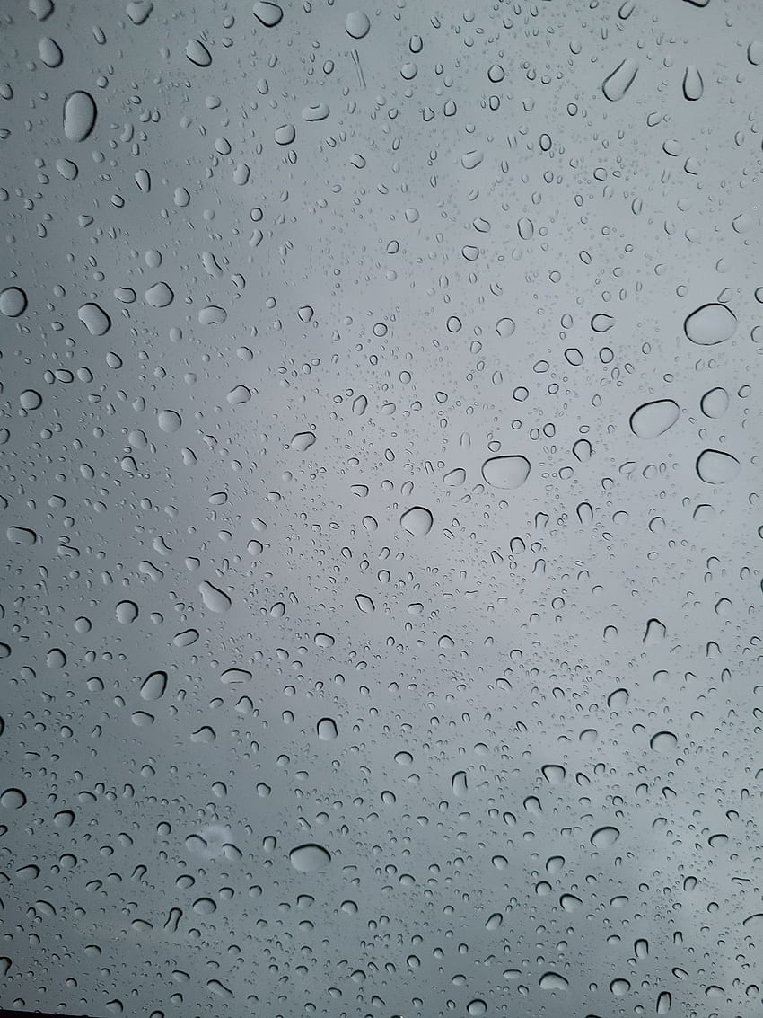 Rainy Day, rain, gray, blue, nature, windows HD phone wallpaper