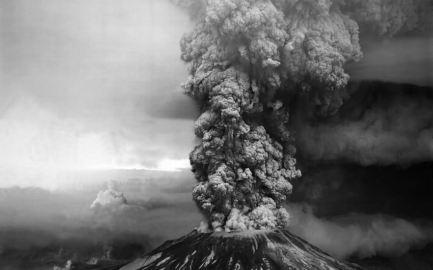 Volcano Smoke, Smoke Cloud HD wallpaper