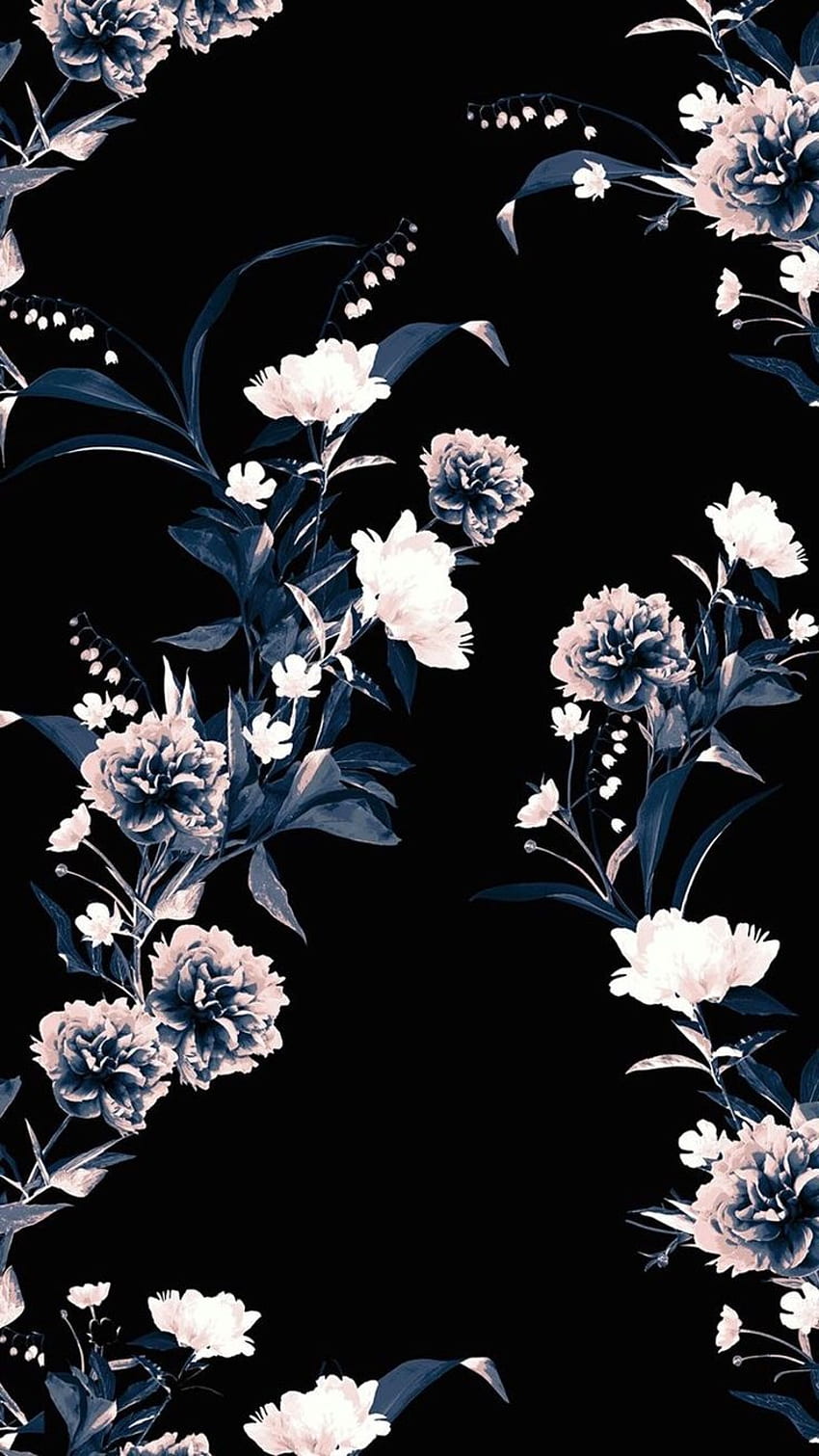 예쁜 배경. 어두운 아이폰, 애니메이션 풍경, 꽃, 귀여운 애니메이션 꽃 HD 전화 배경 화면
