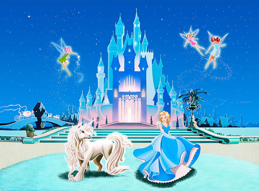 Mural Putri Disney, Hewan Peliharaan Istana Wallpaper HD