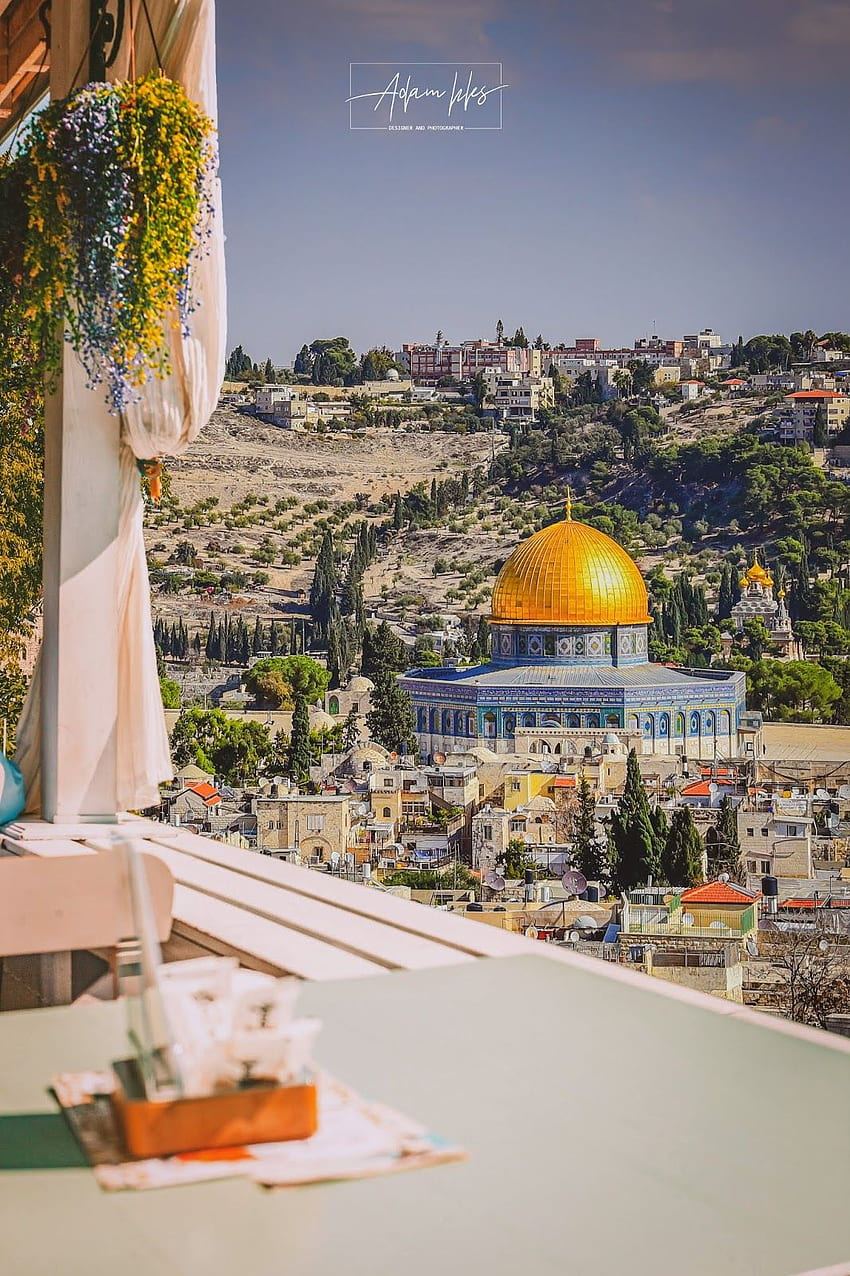 Най-красивият от Купола на скалата - Йерусалим с високо качество, Йерусалим iPhone HD тапет за телефон