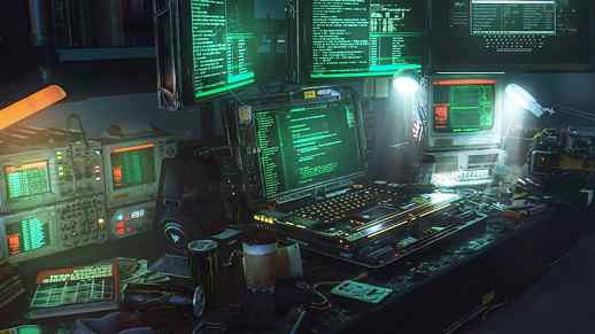 Hacker Room Coding Desk - Live HD wallpaper