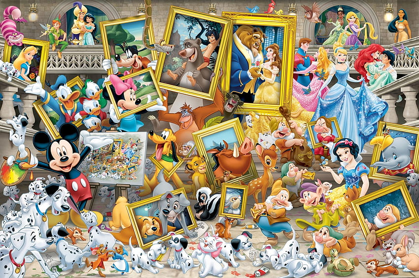 Disney World, mickey mouse, fantaisie, disney, personnages, luminos, princesse, tout Fond d'écran HD