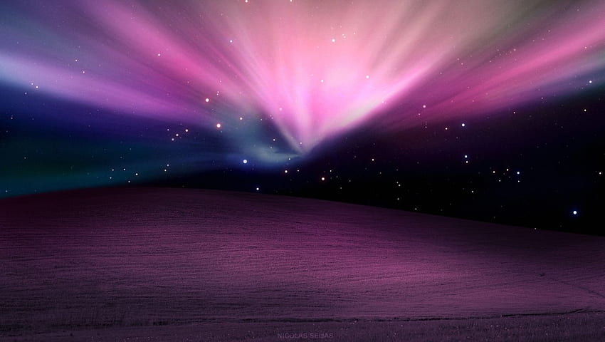 Galaksiler apple inc mac gökyüzü manzaraları, 1360X768 HD duvar kağıdı
