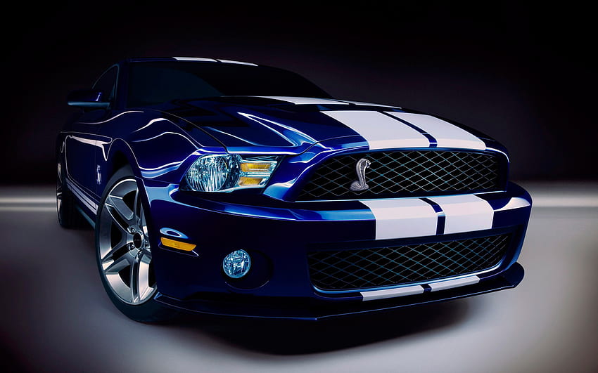 Ford Mustang Shelby, ford, niebieskie samochody, samochody, mustang, shelby, pojazdy Tapeta HD