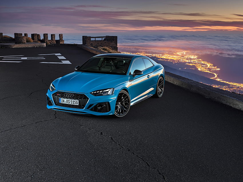 Blue sedan, Audi RS5 HD wallpaper