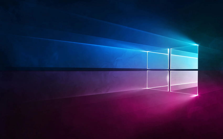 Windows 10 Microsoft sfumato blu viola ciano rosa - Risoluzione: Sfondo HD