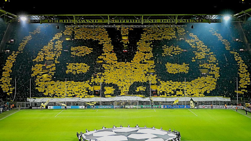 Стадион Дортмунд - Стадион Борусия Дортмунд Жълтата стена, BVB Дортмунд HD тапет