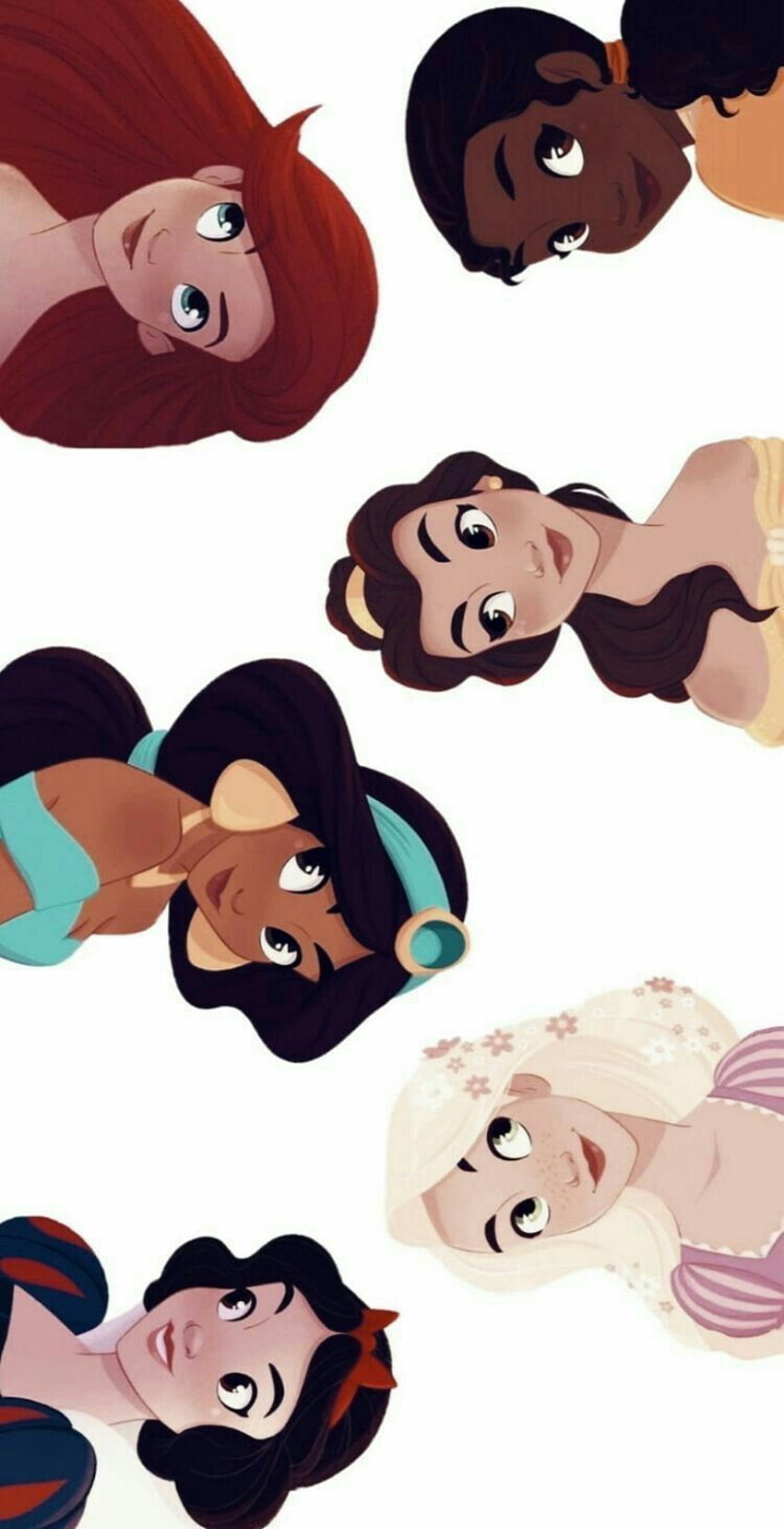 Las princesas de Disney Hipster más rápidas Tumblr, lindas princesas de Disney estéticas fondo de pantalla del teléfono