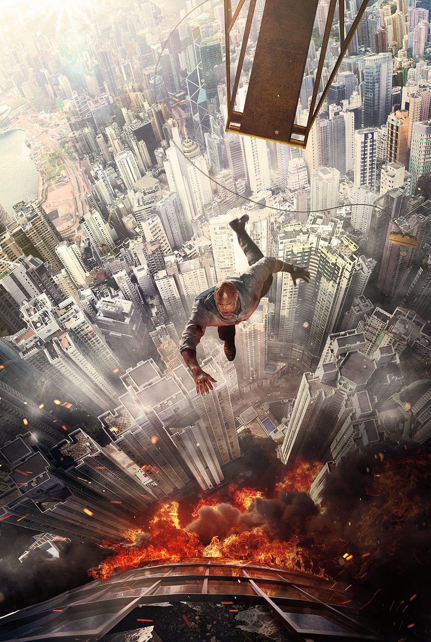 Skyscraper, Dwayne Johnson, movie, Jump HD phone wallpaper | Pxfuel