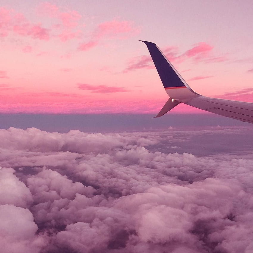 ピンクの美的旅行 - Novocom.top、ピンクの飛行機 HD電話の壁紙