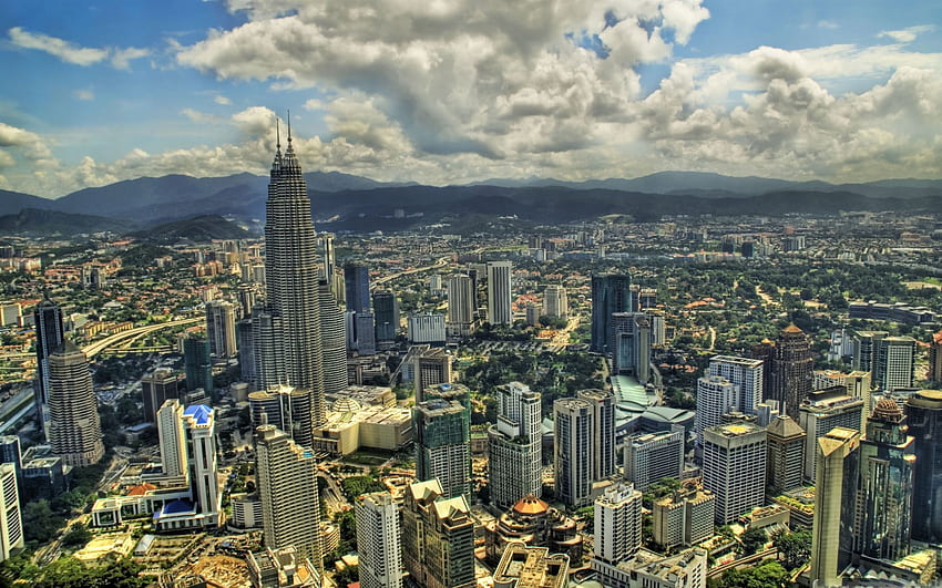 Kuala Lumpur From The Air MacBook Air, Kuala Lumpur Skyline HD wallpaper