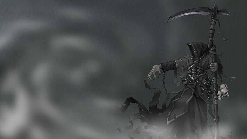 Grim Reaper, arma, quadrinho, sombrio, escuro, ceifador, morte papel de parede HD