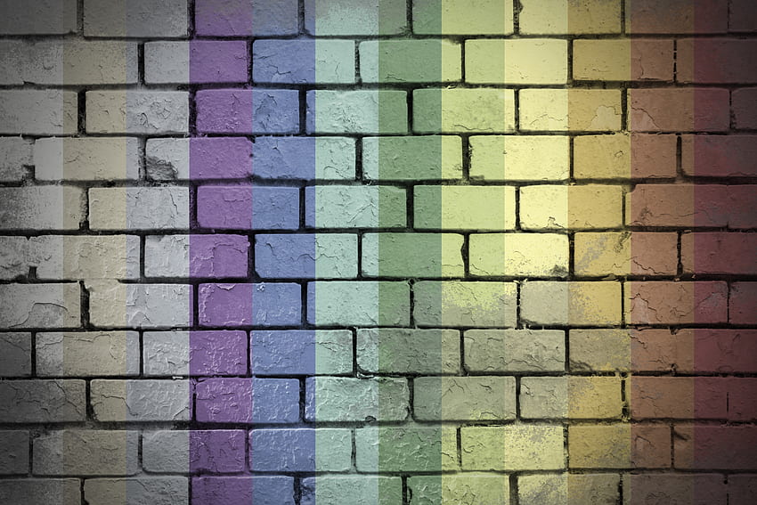 Walls, Rainbow, Texture, Textures, Bricks, Iridescent HD wallpaper