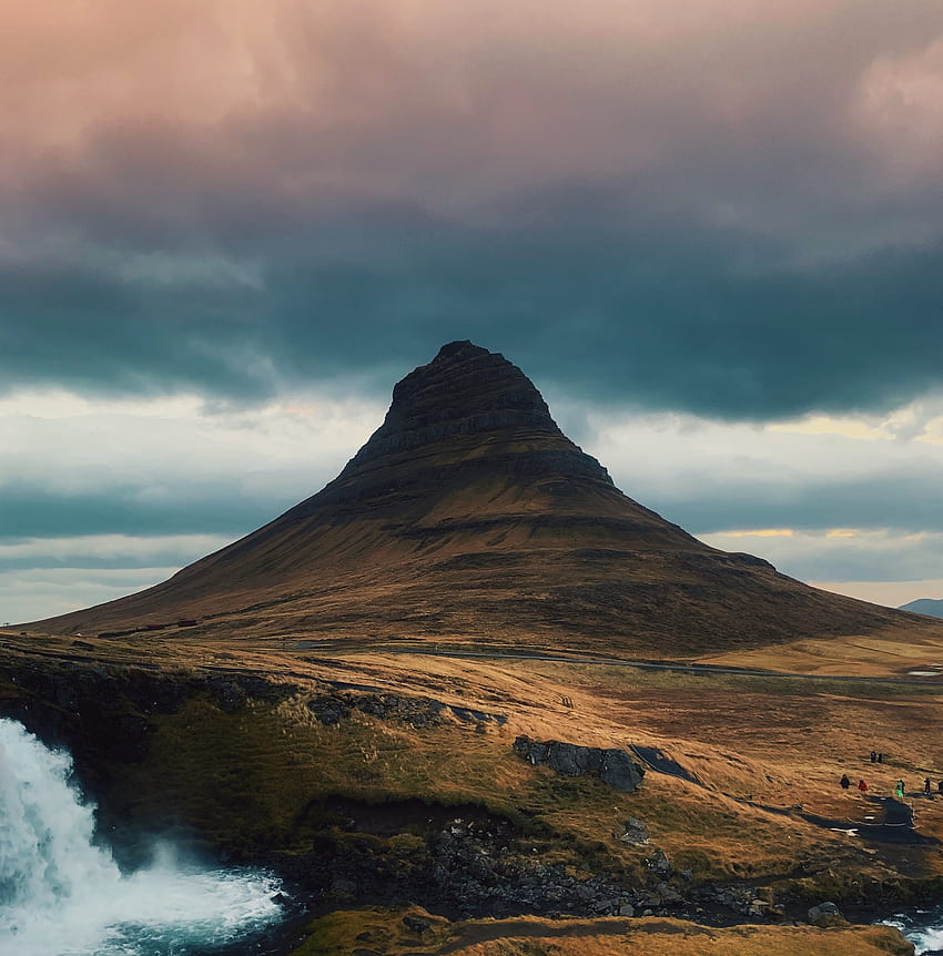 Iceland, mountain peak, landscape HD phone wallpaper