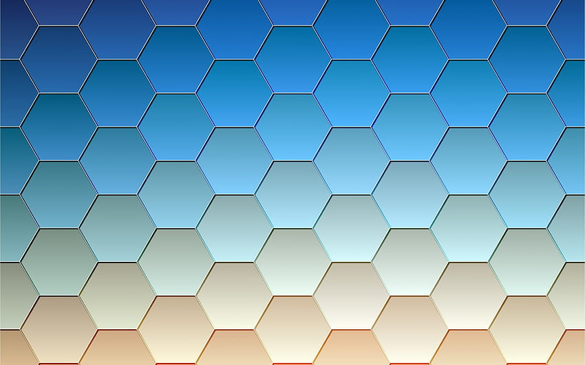 Grille hexagonale, dégradé, abstrait Fond d'écran HD