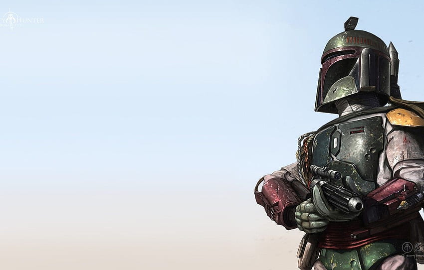 Rysunek, Gwiezdne Wojny, Sztuka, Gwiezdne Wojny - Star Wars Boba Fett - & Tło Tapeta HD