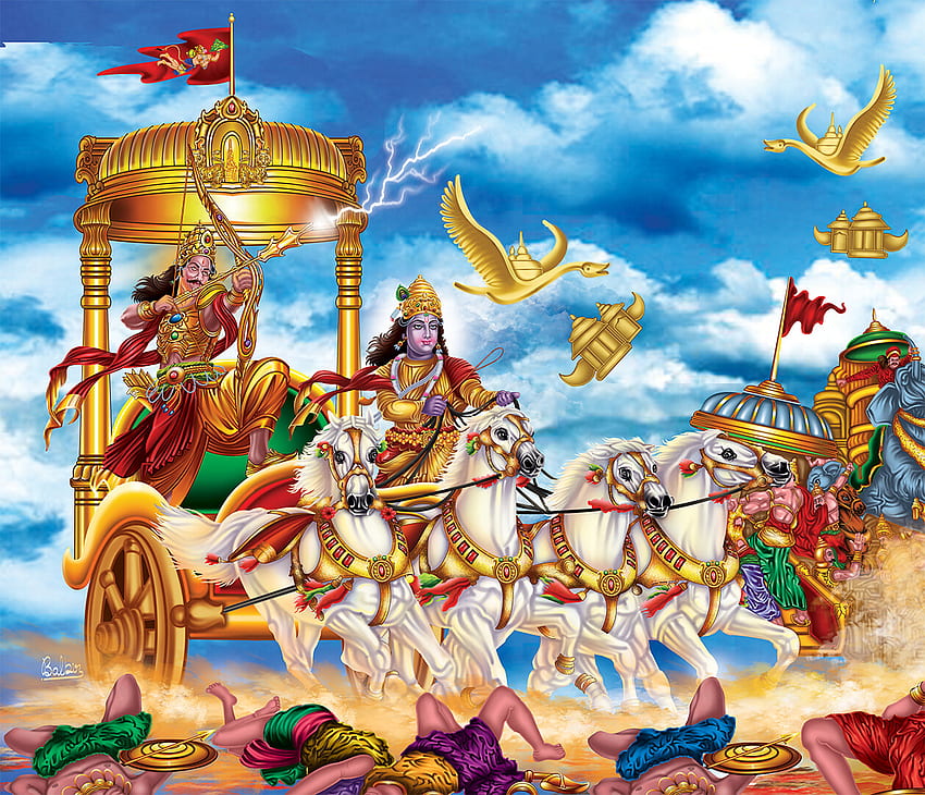 Krishna and arjun HD wallpapers | Pxfuel