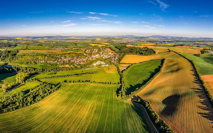 Velehradem, skyline, summer, fields, meadows, Czech Republic for with resolution . High Quality HD wallpaper