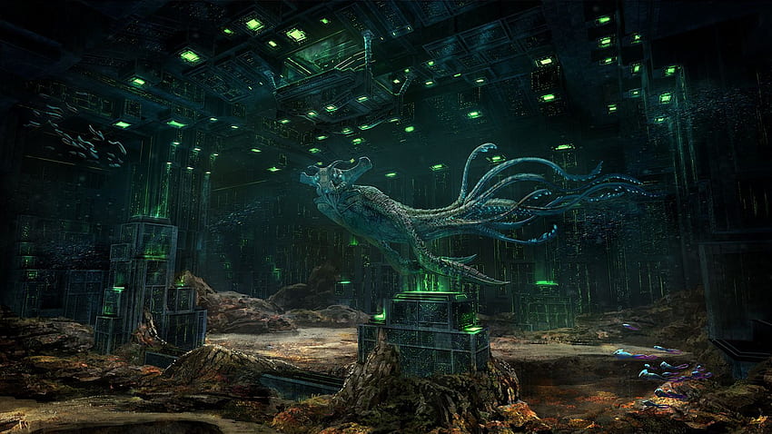 Imperador do Mar Leviatã, Subnautica. Arte conceitual Subnautica, Alien papel de parede HD