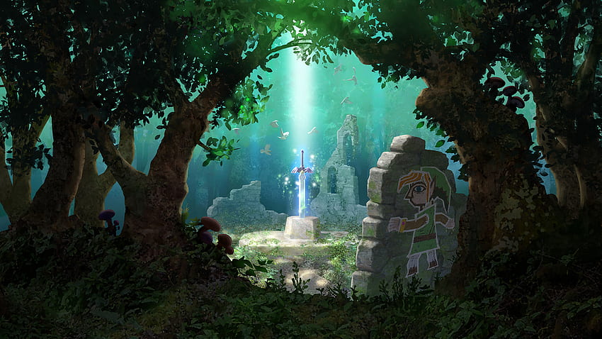 Nintendo Legend of Zelda: A Link Between Worlds: Play Nintendo: , Borrow 및 Streaming: Internet Archive, Deku Tree 플레이 HD 월페이퍼