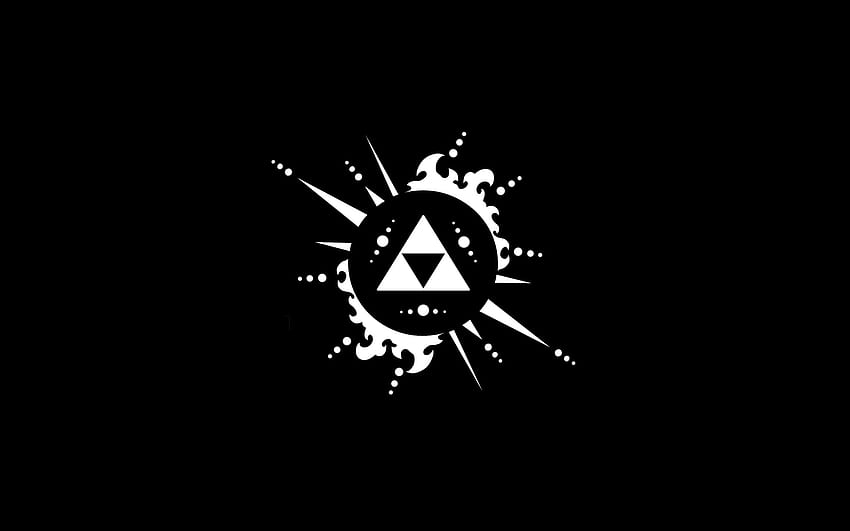 Triforce a lenda de zelda. . 14683, Zelda preto e branco papel de parede HD