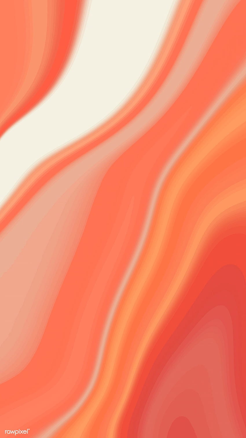 премиум вектор на мобилен телефон с оранжеви и червени течни шарки. Оранжево, оранжева естетика, корал, червена хартия HD тапет за телефон