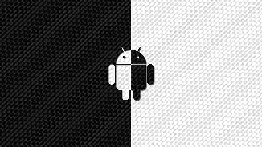 Czarny Android, pół czarny pół biały Tapeta HD