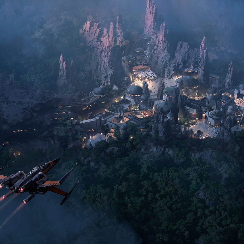 Star Wars Land bei Nacht Konzeptkunst iPad Pro HD-Handy-Hintergrundbild
