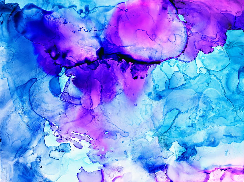 Purple-blue, abstraction art, texture HD wallpaper