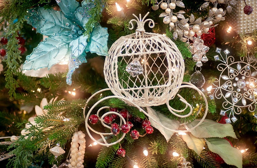 休日, 新年, 装飾品, おもちゃ, クリスマスツリー, ガーランド, ボール 高画質の壁紙