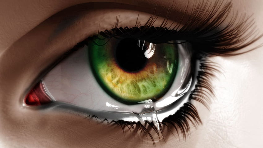 Vektor, Makro, Auge, Wimpern, Tränen, Wimpern HD-Hintergrundbild