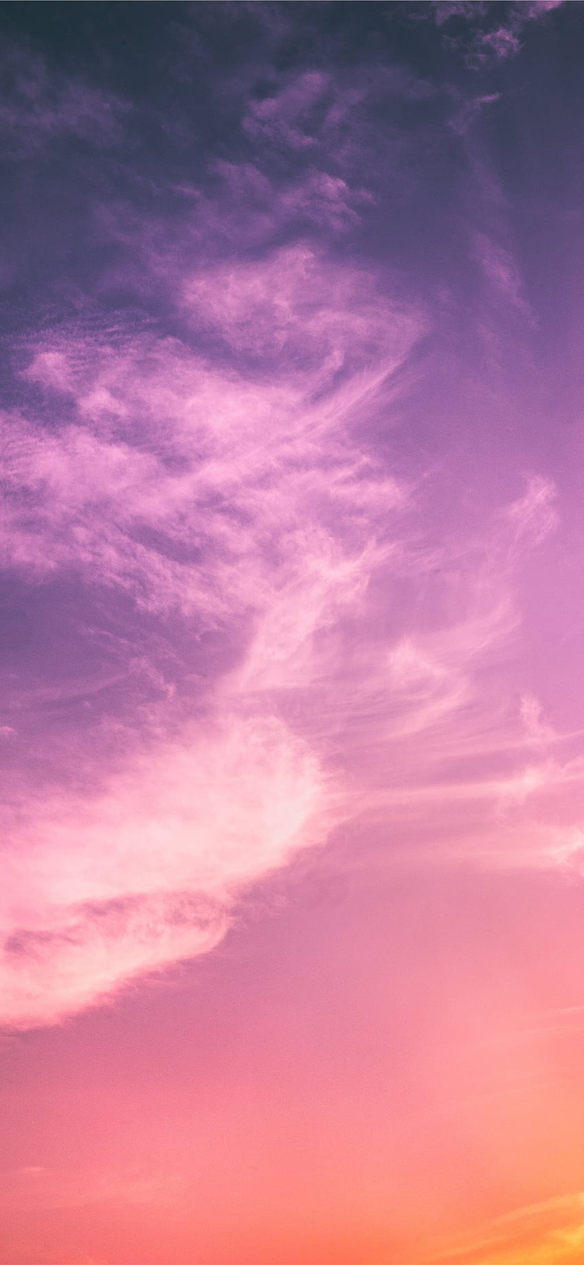 핑크 아이폰 구름 - - - 팁, 보라색 구름 HD 전화 배경 화면