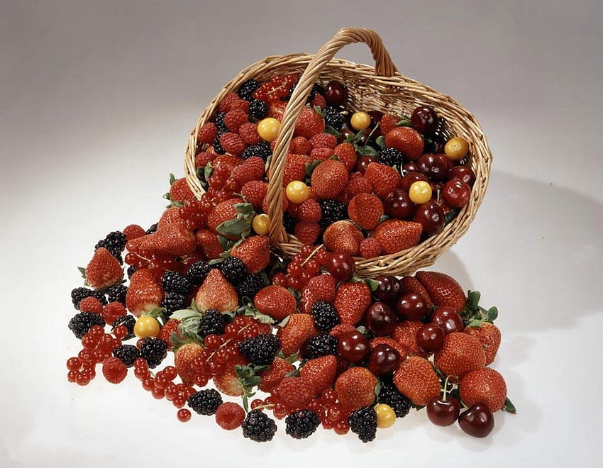 НАТЮРМОРТ, къпина, плодове, природа, ягоди HD тапет