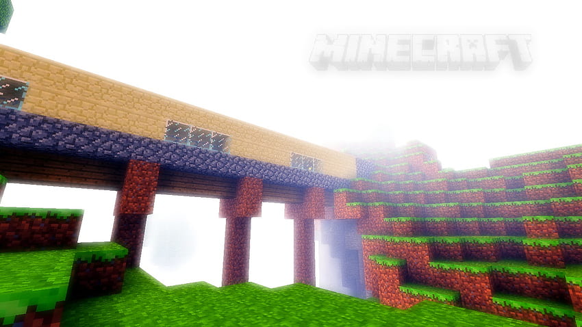 Minecraft Bridge, brigde, games, 8bit, minecraft HD wallpaper