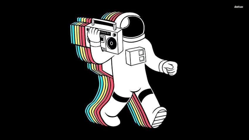 Trippy Astronaut Cartoon, Stoner Astronaut HD wallpaper