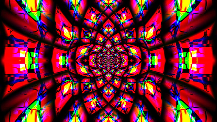 Colorful Kaleidoscope Fractal Art Pattern Abstraction Abstract HD wallpaper