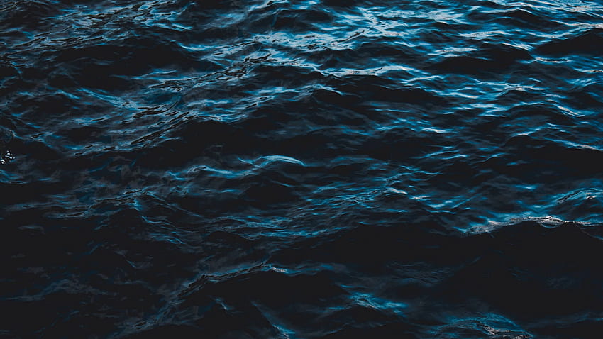 Море, вода, вълни, вълни, тъмно, повърхност - тъмен океан - и фон, тъмна океанска вода HD тапет