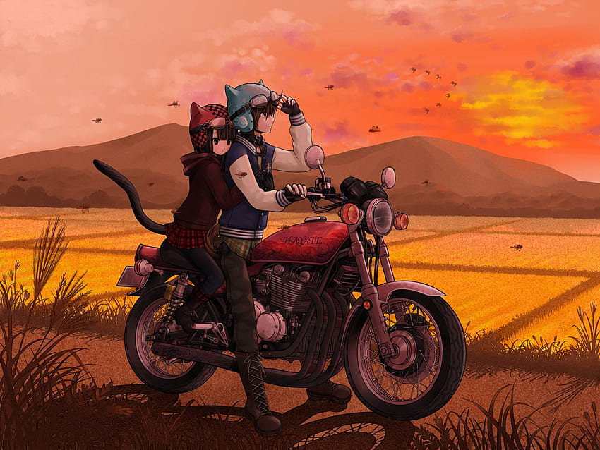 Anime Motorcycle, Boys Bike HD wallpaper