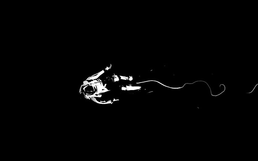Dunkles Astronautentelefon, Schwarz-Weiß-Astronaut HD-Hintergrundbild
