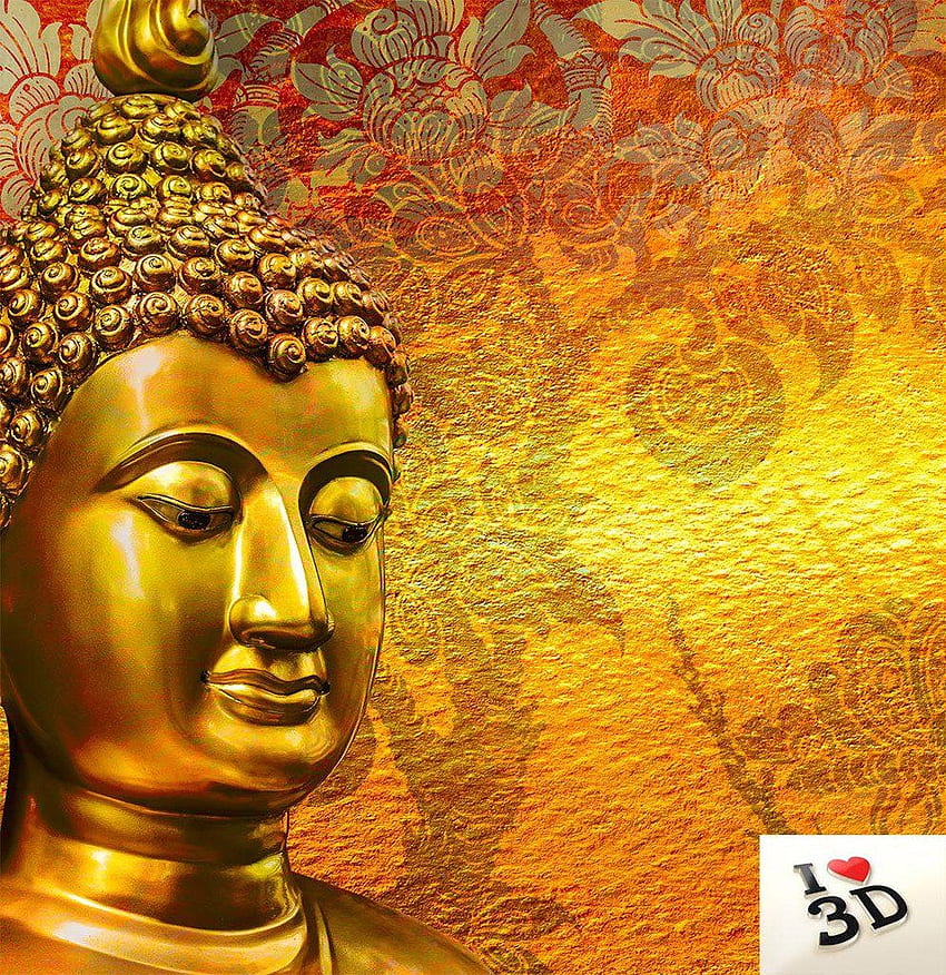 Compre Kayra Decor Buddha Garden of Zen 3D Print Decal Deco Mural de parede interna (altura 120 x largura 144) on-line a preços baixos na Índia Papel de parede de celular HD