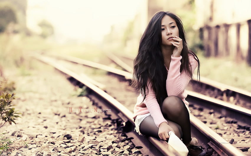 Demiryolu Güzeli Asyalı Kız, Asyalı Kadın HD duvar kağıdı