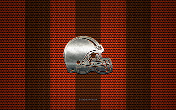 Cleveland Browns Logo, American Football Club, Metal Emblem, Brown Orange  Metal Mesh Background, Cleveland Browns, NFL, Cleveland, Ohio, USA,  American Football For With Resolution . High Quality HD wallpaper