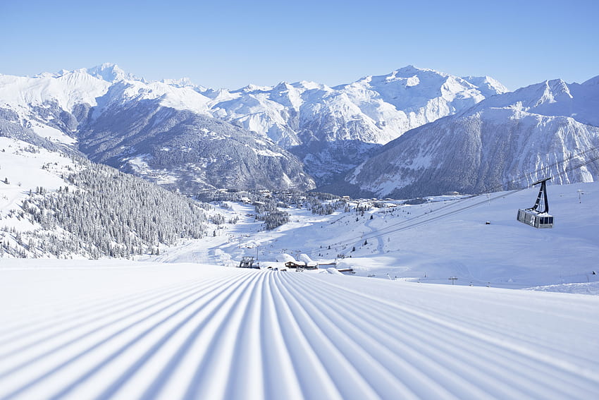 Courchevel - Alpi francesi - Savoie Mont Blanc, pista da sci Sfondo HD