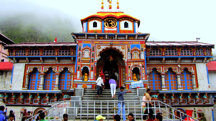 Badrinath-Tempel HD-Hintergrundbild