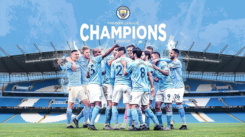Manchester City Premier League Champions 2021 , Juara Estetika Wallpaper HD